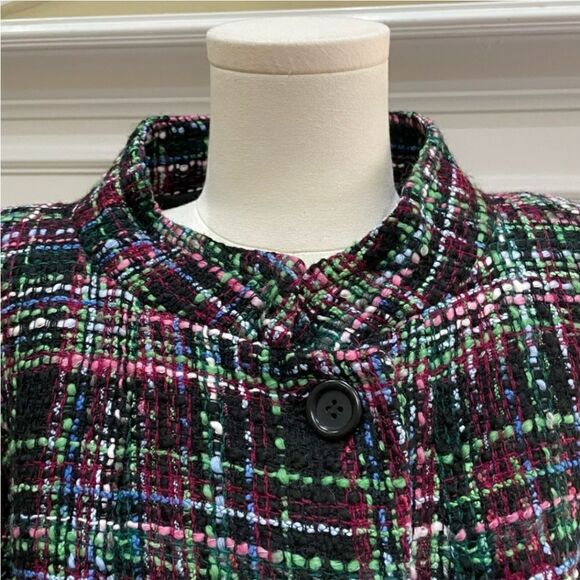 NWOT Talbots Multi-Colored Tweed Jacket Sz 16 Petite - Picture 6 of 9